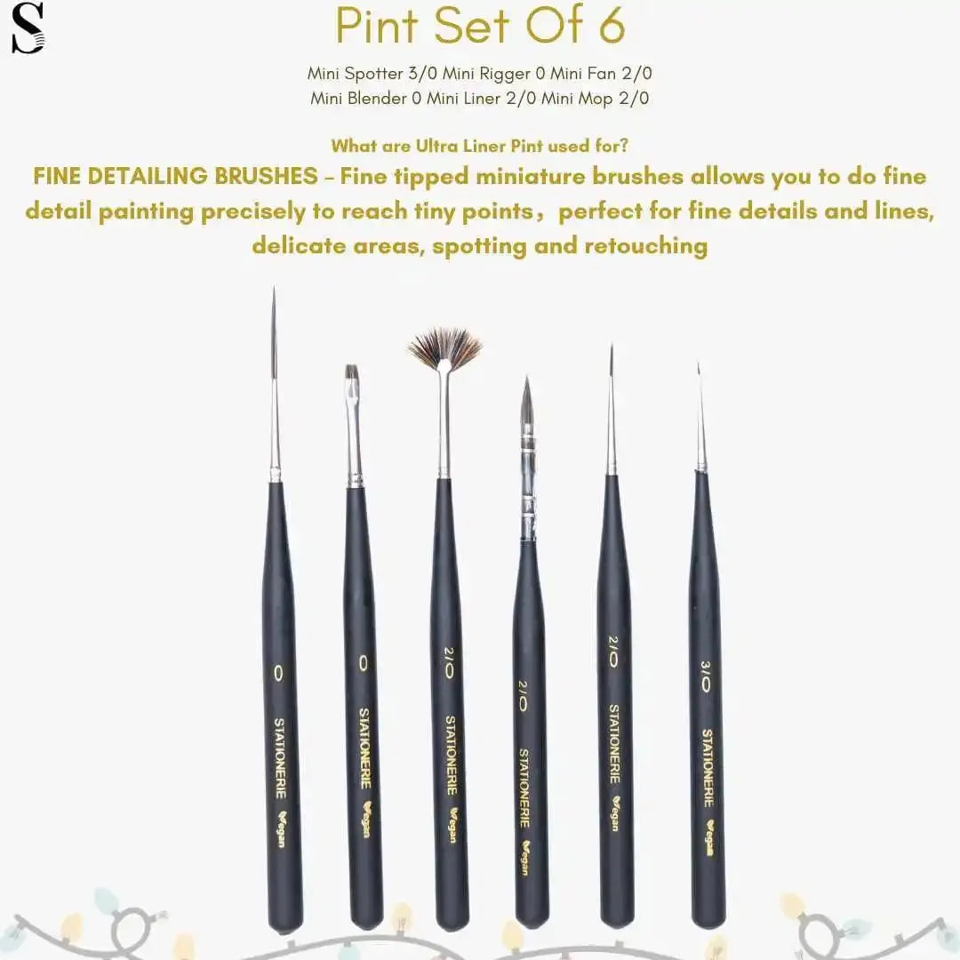 Stationerie Ultra Mini Pint Set Of 6 Phantom Matte Black Edition Stationerie